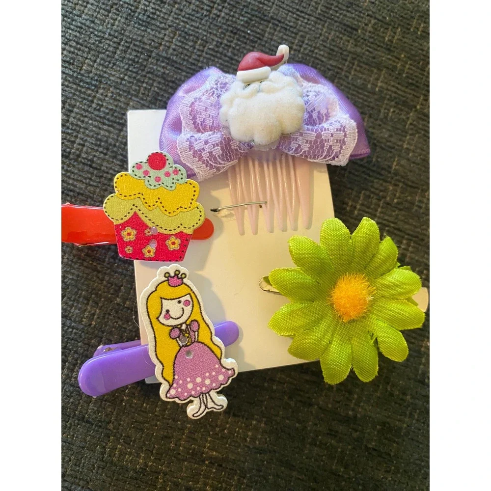 Unbranded Hair Clip Accessory Lot Kids OS Multicolor Excellent Holiday Floral